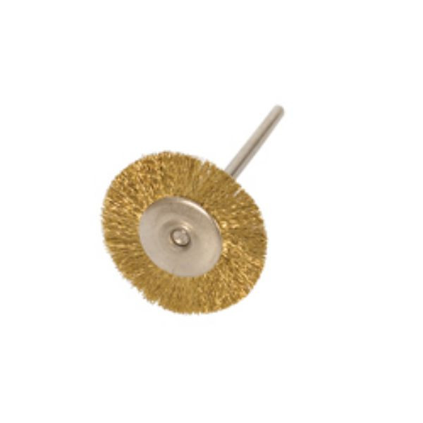 3/4 inch Crimped Brass Brushes on Mandrel (Package of 12)