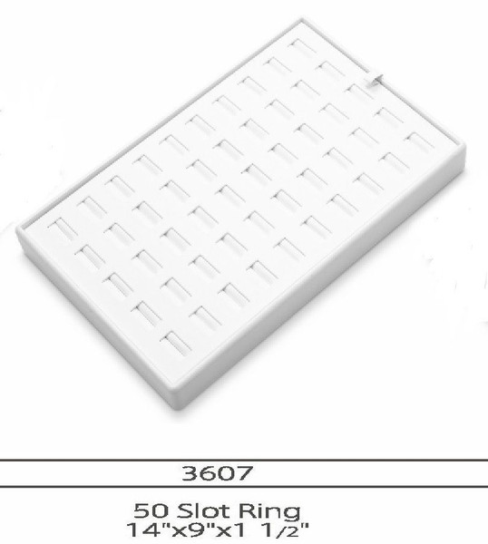 50 Slot Leatherette Ring Tray