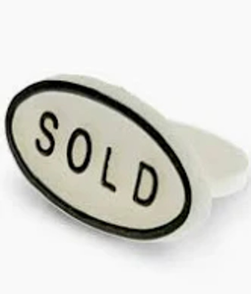 (SOLD) Sign Ring Rect. Plastic