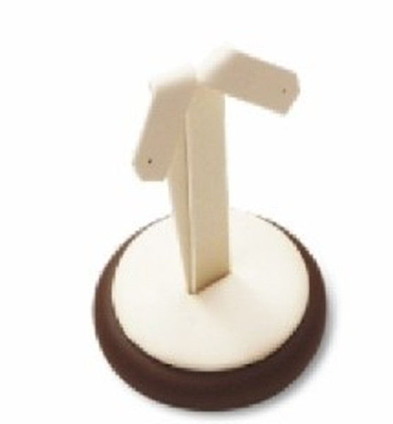 Earring Stand Leatherette Display (Round Base) 2  1/4"x  2 1/4 "x 3  1/2"