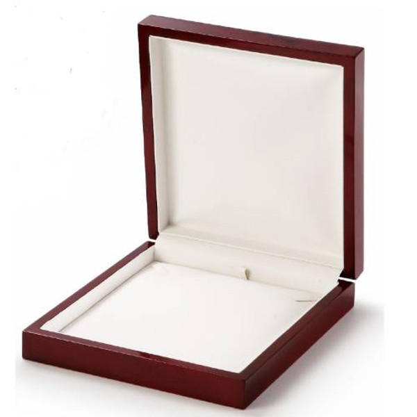 Necklace Wood Box Cherry Red Finieshed  