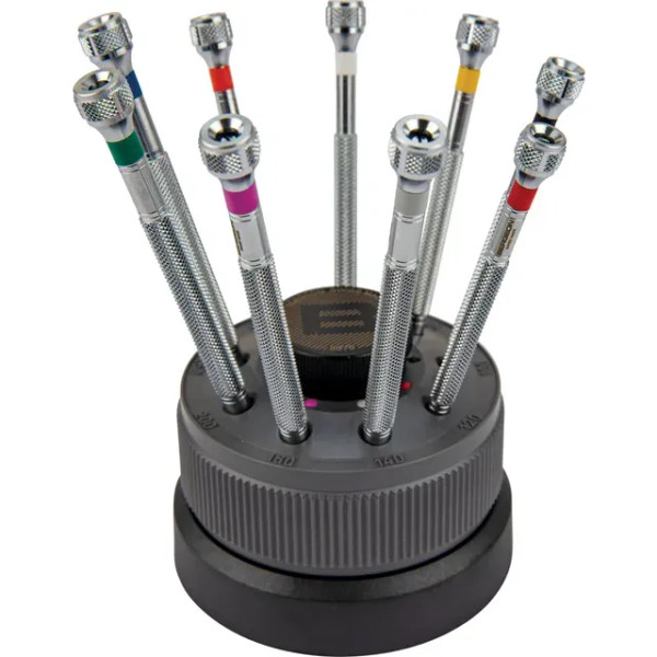Bergeon 5970 Screwdriver set on rotating stand (Swiss)