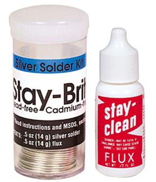 Harris Stay-Brite Silver Bearing Solder & Stay Clean Liquid Flux Kit