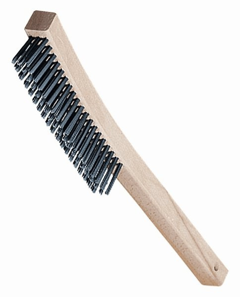 Steel Scratch Brush W/Wooden Handle