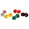 Caps, Short Screw, 9mm, PTFE/Silicone Septa, Yellow, 1,000-pk.