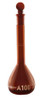 Amber Volumetric Flask, Wide Neck, With Glass I/C Stopper, Class A, Ind Cert 5ml