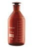 Borosil Amber Reagent Bottles Plain Narrow Mouth Graduated I/C Glass Stopper 2000ml