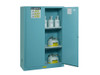 Justrite Sure-Grip EX Corrosives/Acid Steel Safety Cab., 90 Gal., 2 shelves, 2 s/c doors, Blue