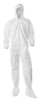 Coverall, White, Inset Sleeve, Attached AquaTrak Boots, Elastic Hood, Wrist & Ankle, 4x