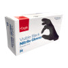 Visible Black Nitrile Gloves, Medium, 100/box, 1,000/Case