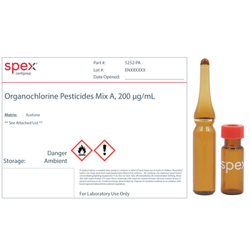 Organochlorine Pesticides Mix A, 200ug/mL (200 ppm) in Acetone, 1 mL