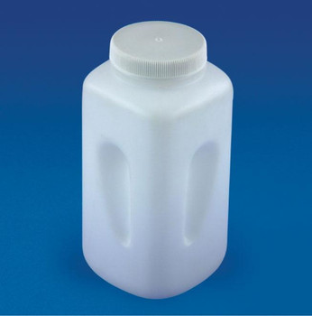 BOTTLE, SQUARE, WIDE MOUTH, PP, 4-LITER (4000ML)