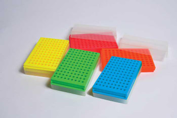 Reversible Racks for Microcentrifuge Tubes, Assorted Colors, PP, PK/5