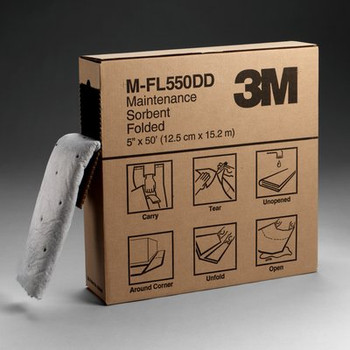 3M Maintenance Sorbent Folded M-FL550DD, High Capacity