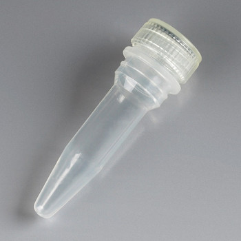 Microcentrifuge tube, 0.5mL, Attached Screw Cap for Color Insert, with O-Ring, STERILE, PP, 100/Bag, 10 Bags/Case