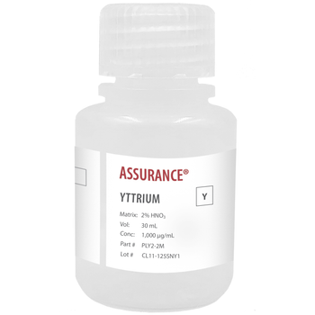 Yttrium, 1,000ug/mL, for AA and ICP, 30 mL