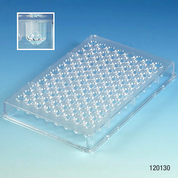 Microtitration Plate, 96-Well, V-Bottom, PS (50pk)
