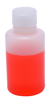 Azlon Laboratory Bottles Narrow Neck with Caps, HDPE, 125mL Capacity 4oz Bulk/350