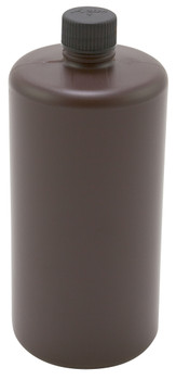 Azlon Laboratory Bottles Narrow Amber, HDPE, 1000mL Capacity 32oz CS/24