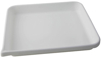 Flat   Bottom Tray White, HDPE