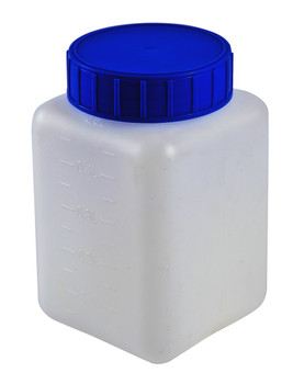 Azlon Graduated Rectangular Bottles, HDPE, Square 50mL CS/10