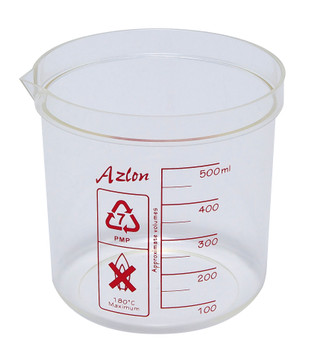 Azlon Square Ratio Beakers, PMP, 500mL