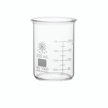 Beakers, Low Form, Borosilicate Glass, 250mL-12pk