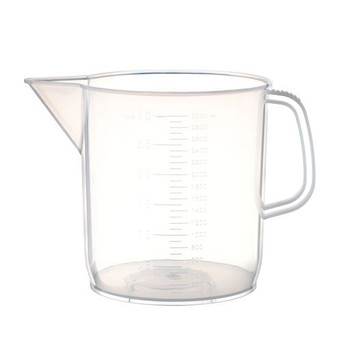BEAKERS WITH HANDLE, SHORT FORM, PP, 3000mL, 6/PK