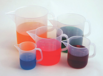 BEAKERS WITH HANDLE, SHORT FORM, PP, Set