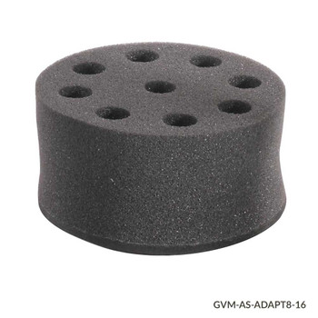 Tube Holder, Foam, for use w GVM Series 8 x 16mm Tubes, Must use w VM-AS-PLATE/GVM-AS-ROD