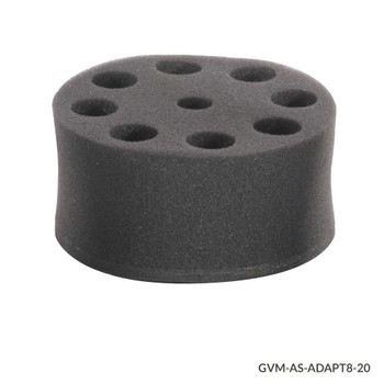Tube Holder, Foam, for use w GVM Series 8 x 20mm Tubes, Must use w VM-AS-PLATE/GVM-AS-ROD