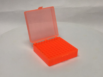 Freezer Storage Boxes, hinged lid, 100 x 1.5ml, Orange, 5PK