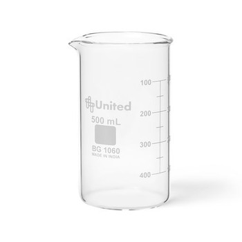 Beakers, Berzelius, Tall Form, Borosilicate Glass, 500 mL Pack of 6