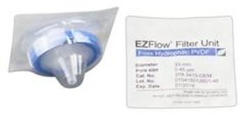 EZFlow  Syringe Filter, 0.45um Hydrophilic PVDF, 33mm, Sterile