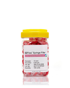 EZFlow  Syringe Filter-Sample Prep, 0.45um Hydrophobic PTFE, 13mm