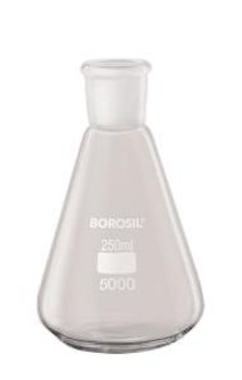 Borosil Erlenmeyer Conical Flasks Narrow Mouth I/C Joint 500mL