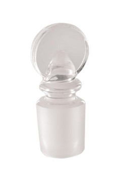 Borosil Stoppers, Glass, Clear, Pennyhead, Solid, 12/21