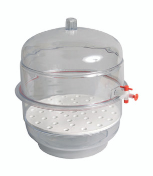 DESICCATOR, VACUUM, CLEAR BASE, 8 inch