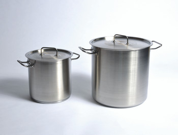 UTILITY TANKS WITH LID (STOCK POTS), STAINLESS STEEL, 169 L