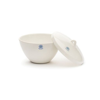 Crucibles, Wide Form with Cover, Porcelain, 250 mL