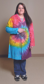 Tie-dyed Laboratory Coats, XL