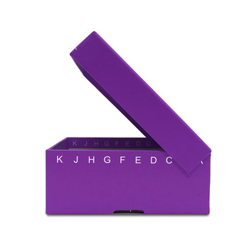 FlipTop Hinged Cardboard Freezer Boxes, 100-place, purple, 5/pk