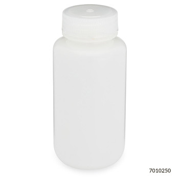 Diamond RealSeal Bottle, Wide Mouth Round, HDPE with PP Closure, 250mL 72/cs