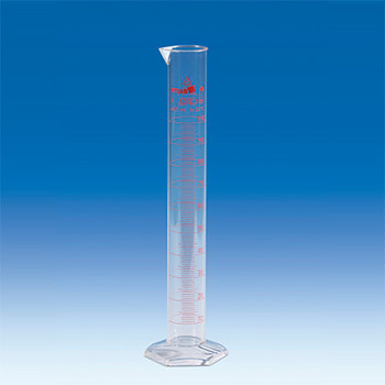 Graduated Cylinder, PMP, molded/screened, Class A certified, 100mL, 2pk