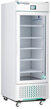 Corepoint Scientific White Diamond Series Laboratory and Medical Single Glass Door Refrigerator 26 Cu. Ft.