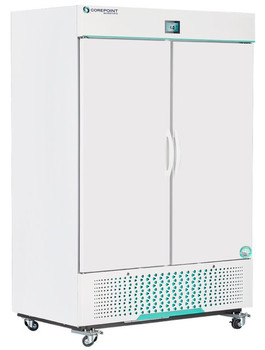 Corepoint Scientific White Diamond Series Laboratory and Medical Swinging Double Solid Door Refrigerator 49 Cu. Ft.