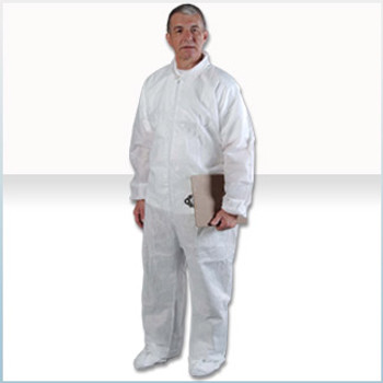 Critical Cover AlphaGuard Coveralls, White, L, Case of 25