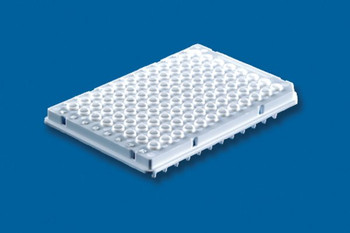 96 well qPCR plate - PP - white - half skirt - 10 bags of 5