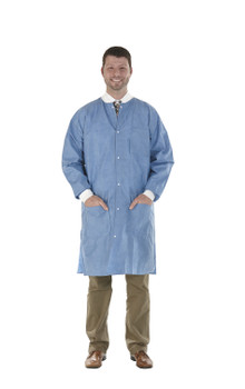 Medicom Safewear High Performance Lab Coats, Deep Blue, 12/pack (3XL)