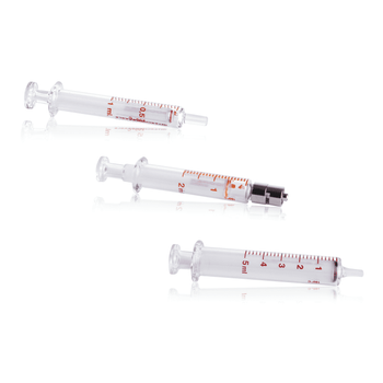 SOCOREX DOSYS All-Glass Syringe, Glass Luer Nozzle, 1 - 10 mL, Case of 3